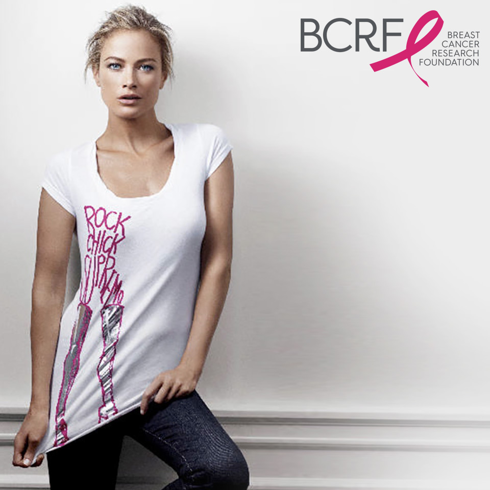 True Rock Chick Carolyn Murphy proudly supports The Breast Cancer Research Foundation®